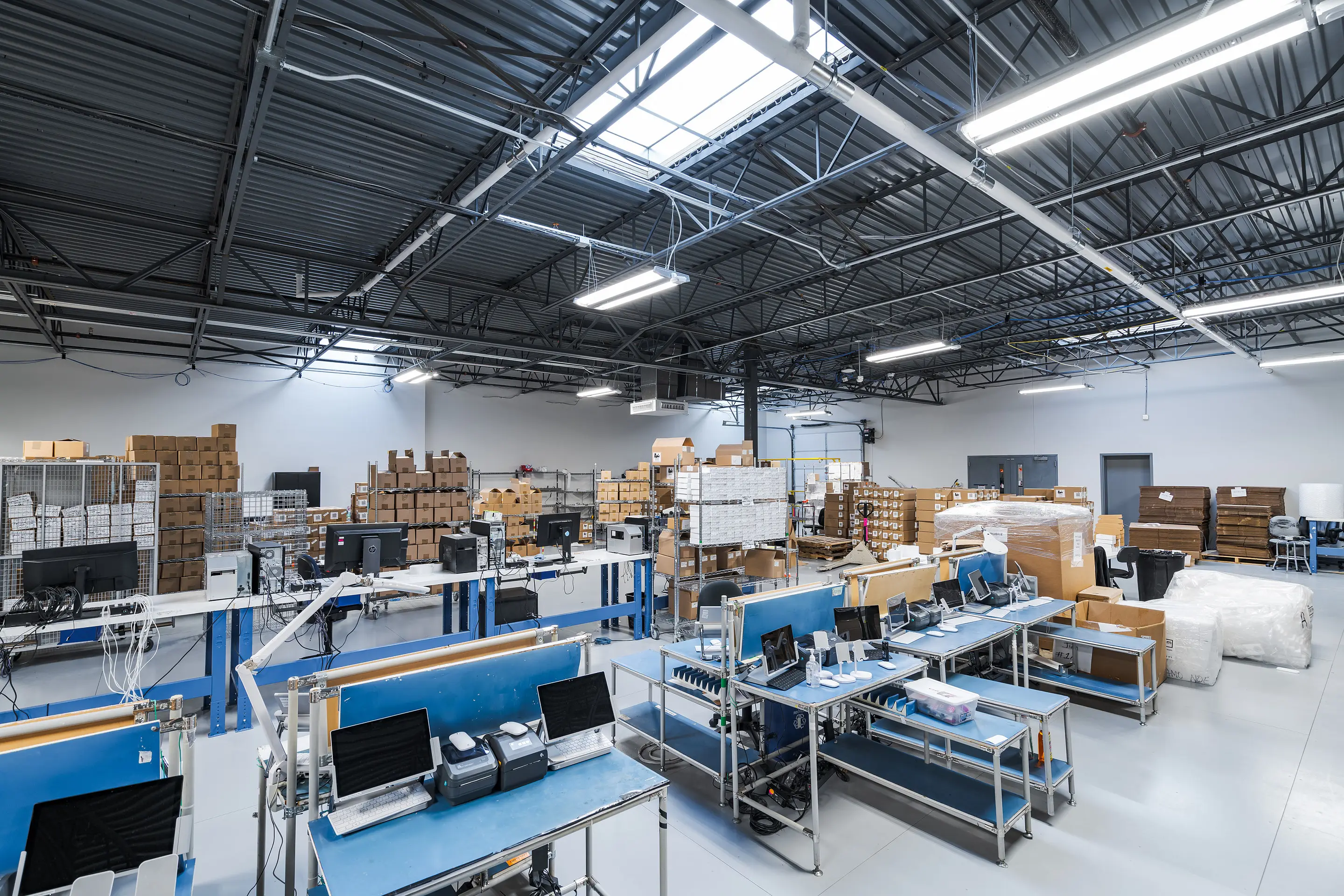 Test and grading workstations on the WesternTechSystems processing floor